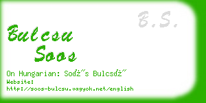 bulcsu soos business card